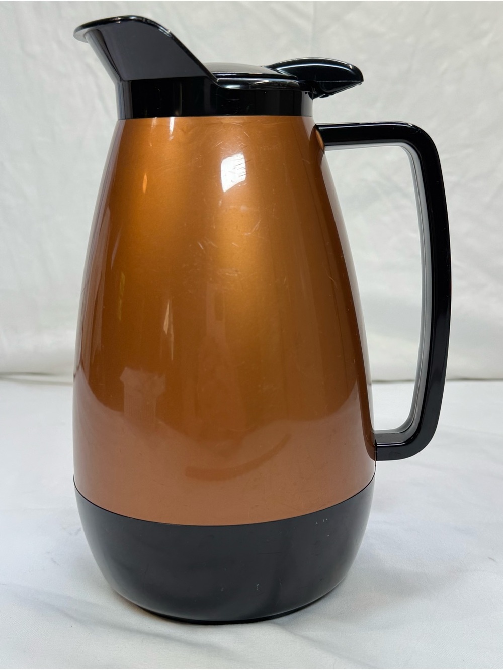 Vintage Insulated Coffee Classic Carafe 36 oz Copper Black Restaurant Diner MCM